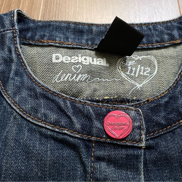 Desigual Jean jacket Kids size 11/12 - Picture 2 of 3